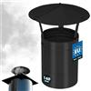 KOTARBAU® Comignolo Antivento - Comignolo Canna Fumaria - Acciaio Zincato e Verniciato a Polver - ø 140 mm - Nero - Terminale Canna Fumaria - Cappello per Camino - Fumaiolo Stufa a Pelle