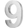 Kobert-Goods Numero civico, effetto 3D, in acciaio inox spazzolato (V2A), antiruggine e resistente alle intemperie, dimensioni: H 20 cm x P 3 cm, materiale per il montaggioincluso., Multicolore
