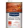 STARWAX Cera patinata, colore marrone invecchiato per pavimenti in terra cotta
