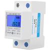 QiaNgshuAikj Conta KW Monofase 220V 5(80) A Contatore Energia Elettrica Monofase 2P Multifunzione LCD KWH Meter [Classe di efficienza energetica A]