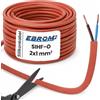 EBROM Cavo in silicone (cavo per sauna) SIHF al metro SIHF-O, 2x1 mm², 100% rame OFC stagnato, venduto al metro Selezione in incrementi di 1 metro (vedere menu a tendina).
