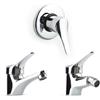Kiamami Valentina - Set Miscelatori Bagno | Rubinetto Lavabo, Bidet e Incasso Doccia | Ottone Cromato, Leva Zinco | Cartuccia 40 mm, Flessibile 35 cm | Certificati ACS