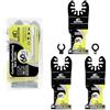 DARTOTEK Lame Oscillanti, Accessori Utensile Multifunzione per Metallo Duro & Legno, Rivestita in Titanio, 3 Pezzi Lame Multiutensile Universali con 2 Adattatori