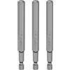 QUARKZMAN 3pz H8,0 Chiavi a Brugola per Punte da Trapano 8mm Punte Metriche Piane 1/4 Attacco Esagonale 100mm (4) Punta Cacciavite Esagonali Magnetico Lungo Industriale per Viti