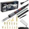 SARDVISA Kit di strumenti per stampante 3D 21 in 1, kit di saldatori digitali regolabili LCD da 60 W, accessori termostatici per la stampa della temperatura con dado fusione a caldo in ottone e testa