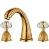 LightInTheBox Stile retrò antico due maniglie rubinetti da bagno in ottone nero oro argento tre fori diffusi rubinetti da bagno maniglia in cristallo rubinetti per lavandino del bagno contengono linee di