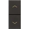Vimar 30062.G LINEA Due pulsanti interbloccati 1P NO + 1P NO 10 A 250 V~, con frecce direzionali, nero