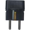 Bticino S3625G Adattatore con Spina Tedesca e Presa Bipasso, Corrente massima 1500W, Nero