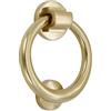 Infinity Decor Battente ad anello in ottone massiccio da 12,7 cm con finitura in ottone lucido - Battente per porta d'ingresso di alta qualità per mobili d'ingresso