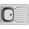 Pyramis INTERNATIONAL (80X60) 1B 1D, Lavello ad incasso in acciaio INOX, liscio, 100111602