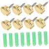 DOITOOL 8 Set Tappi Copriviti in Ottone Oro per Viti Specchio Decorativi, Resistenti alla Ruggine, Comodi da Usare per Mobili in Vetro e Pannelli Bagno