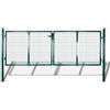 vidaXL Cancello per Recinzione in Acciaio 300x100 cm Verde