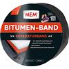 MEM Nastro in bitume autoadesivo, resistente ai raggi UV, spessore 1,5 mm, dimensioni: 7,5 cm x 10 m, colore: nero