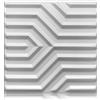 DECCART Pannelli Decorativi Per Pareti 3D - Pannelli Murali - Pannello Decorativo Parete - Polistirolo PSE - 50x50 cm Zigzag, Bianco,8m2