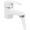 Beaudreaul Rubinetto da cucina, rubinetto da 3/8, rubinetti per lavabo, rubinetto monocomando per lavabo, bagno con acqua fredda/calda, per case, bagni, hotel, ecc. Bianco