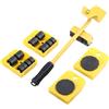 YXINAER Piede di Porco per Mobili Strumento for lo spostamento di mobili pesanti, pannello da 4 pezzi con piede porco, sistema ruote for il sollevamento, carrello elevatore for la casa, set trasporto(Yellow)