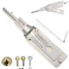 Wbietu Decodificatore chiave master 2 in 1, decodificatore chiave master in acciaio inossidabile, kit di selezione per blocco decoder chiave master, lettore di chiavi auto, kit di riparazione multifunzione