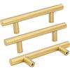 goldenwarm - 15 maniglie per mobili/armadi/porte/pensili della cucina, in acciaio inox, color oro, 76 mm