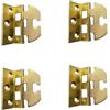 AERREGI SET CERNIERE PER PORTE/MOBILI OTTONE LUCIDO - D/ 40X15X13 MM CP44 (4, ORO)