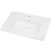 OGOMONDO Lavabo ad Incasso in Ceramica Bianco Lucido Rettangolare per Mobili Bagno (81x46 cm)
