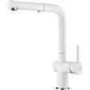 FRANKE 115.0653.387, Rubinetto per lavello da cucina Active L pull out spray, Bianco polare