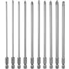 QUARKZMAN 10Pz #0-#3 Punte Cacciavite Phillips Set PH0-PH3 1/4 Gambo Esagonale 6 (150mm) Lungo Acciaio S2 Magnetiche Inserti per Avvitatore per Cacciavite Elettrico Punte Trapano Tool Kit