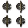 AERREGI Set di Cerniere per Porte e Mobili Antichi - Stile Classico e Resistente | Ø35 mm, 35x18x21 mm CP04 (4, Bronzo)