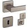 Gedotec Set di Maniglie in Alluminio per Porte | PUSH 1317 | 1 Set di maniglie per porte incl. materiale di fissaggio | Acciaio Inox | BB-Buntbart | Coppia di maniglie in argento per porte interne