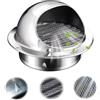 Generic Griglia Di Ventilazione A Sfera In Acciaio Inox, Per Cucina Bagno Garage Ventilazione, Per Scarico A Parete Esterna E Protezione Dagli Insetti, Parete Cappa D'aria(150mm/5.9in)