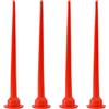 TopHomer Ugelli in silicone da 30 cm, 4 ugelli a cono in plastica, strumento per ugelli per calafataggio rosso, applicatori di ugelli per presellatura, punte di estensione per pistola per calafataggio,