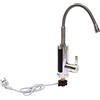 ACROSSPART Scaldacqua istantanea 220 V, rubinetto elettrico in acciaio inox, moderno nero, con indicatore di temperatura a LED, 3 KW