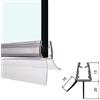 DocciaItalia Guarnizione Box Doccia doppia aletta 20 mm con Gocciolatoio H 200 cm per vetro 6/8mm