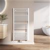 EMKE Scaldasalviette termoarredo, 120 x 60 cm, bianco colore, radiatore scaldasalviette ad acqua calda, termoarredo da bagno con collegamento centrale