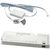 VR VETRINEINRETE Vetrineinrete® Sensore di movimento interruttore infrarossi a passaggio pir per strip led armadi mobili sensori per luci con alimentatore 12V 24V 60 watt