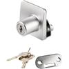 Gedotec Serratura per porta in vetro argento opaco per porte doppie, raccordi per porte in vetro spessore 4-6 mm SQUARE I serratura per vetrina di alta qualità I serratura per doppia porta scorrevole