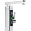 Froulaland Riscaldatore di Acqua Istantaneo Rubinetto Elettrico 220 v Con Riscaldatore di Acqua Rubinetto Elettrico In Acciaio Inox Riscaldamento Istantaneo Display Della Temperatura LED Per Il Bagno (Argento)