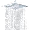 SUONTY Soffione doccia grande in acciaio inox, soffione a pioggia, soffione quadrato 40 x 40 cm, soffione doccia a risparmio idrico
