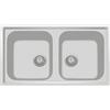PLADOS Lavello composito cucina Plados a due vasche PL0862 (Bianco Polare)
