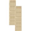 DecoMeister Porte a Lamelle in Legno 444x1700 mm Confezione da 2 - Porta Lamella Pino Massiccio - Anta per Armadio a Persiana Aperta - Frontali Mobili e Antine per Guardaroba - Legno Naturale Grezzo