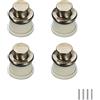 SYDARSYN 4 pezzi Push Button Nascosto Maniglia Zinco Lega Maniglie per Cassetti Invisibile Maniglie Tatami Maniglie da Incasso Nascosto Maniglia Foro Singolo (Bronzo)
