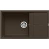 Generico Elleci Lavello Incasso Unico 410 1 Vasca con gocciolatoio 86×50 Espresso Marrone Granitek LGU41078