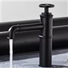 Generic Rubinetto da bagno in ottone in stile industriale Maniglia singola Miscelatore acqua calda e fredda Design Tubo Nero Opaco Deck Mounted Sink Tap per bagni moderni