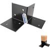 GeZu Impex Staffa da Pavimento per Pergola 91x91mm Verniciata a Polvere Nera Kit Pergola in Legno Piastre da Pavimento Fissaggio a Terra Staffa di Supporto per Palo di Collegamento