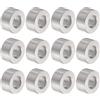 QUARKZMAN 12pz Distanziatore Alluminio 6,2mm Foro x 12mm OD x 6mm Lunghezza Boccola per Vite Finitura Semplice Distanziatore Metallo Rotondo per Viti Bulloni e Barre M6