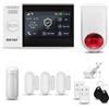 HUXGO® HXA007 Allarme casa senza fili WiFi + GSM con wireless Sirena | Kit allarme con 1x rilevatore di movimento, 3x sensori per porte e finestre, telecomando | TUYA Smartlife App