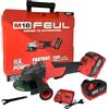 TANIASHOP Flex Smerigliatrice Angolare a Batteria M88 con 2 Batterie 5Ah - Flessibile Diametro Disco 115/125mm con Velocità Variabile 0-8500 RPM Motore Brushless con LED Indicatore Carica
