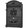 Melko Cassetta impianto im Antico Design Nero Posta a parete Letter Box Cassetta Postale