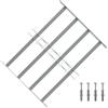vidaXL Griglia Regolabile 4 Barre Trasversali 500-650 mm Protezione Finestre