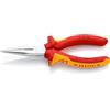 KNIPEX Pinza per meccanica - con becchi mezzotondi con tronchese (pinza per radiotecnici) in confezione Self-service cromata isolati, 25 06 160 SB
