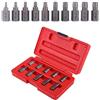 Telituny Kit estrattore per viti, set di estrattori per viti da 10 pezzi da 3,2-10,3 mm per la rimozione di perni danneggiati e arrugginiti, estrattore per viti danneggiate
